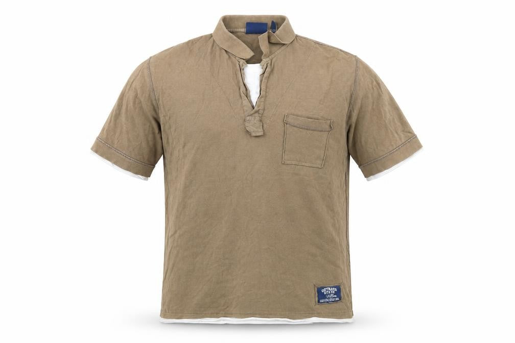 outrage Mens Brown    Polo Size L