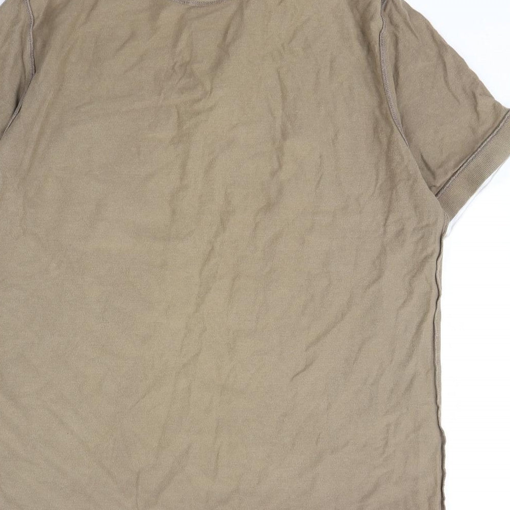 outrage Mens Brown    Polo Size L
