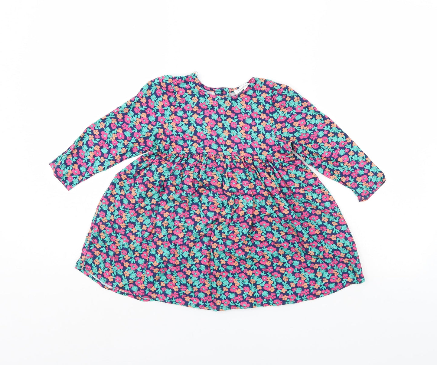 Blue Zoo Girls Blue Floral  Fit & Flare  Size 18 Months
