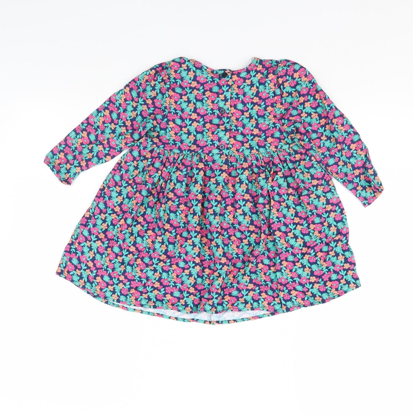 Blue Zoo Girls Blue Floral  Fit & Flare  Size 18 Months