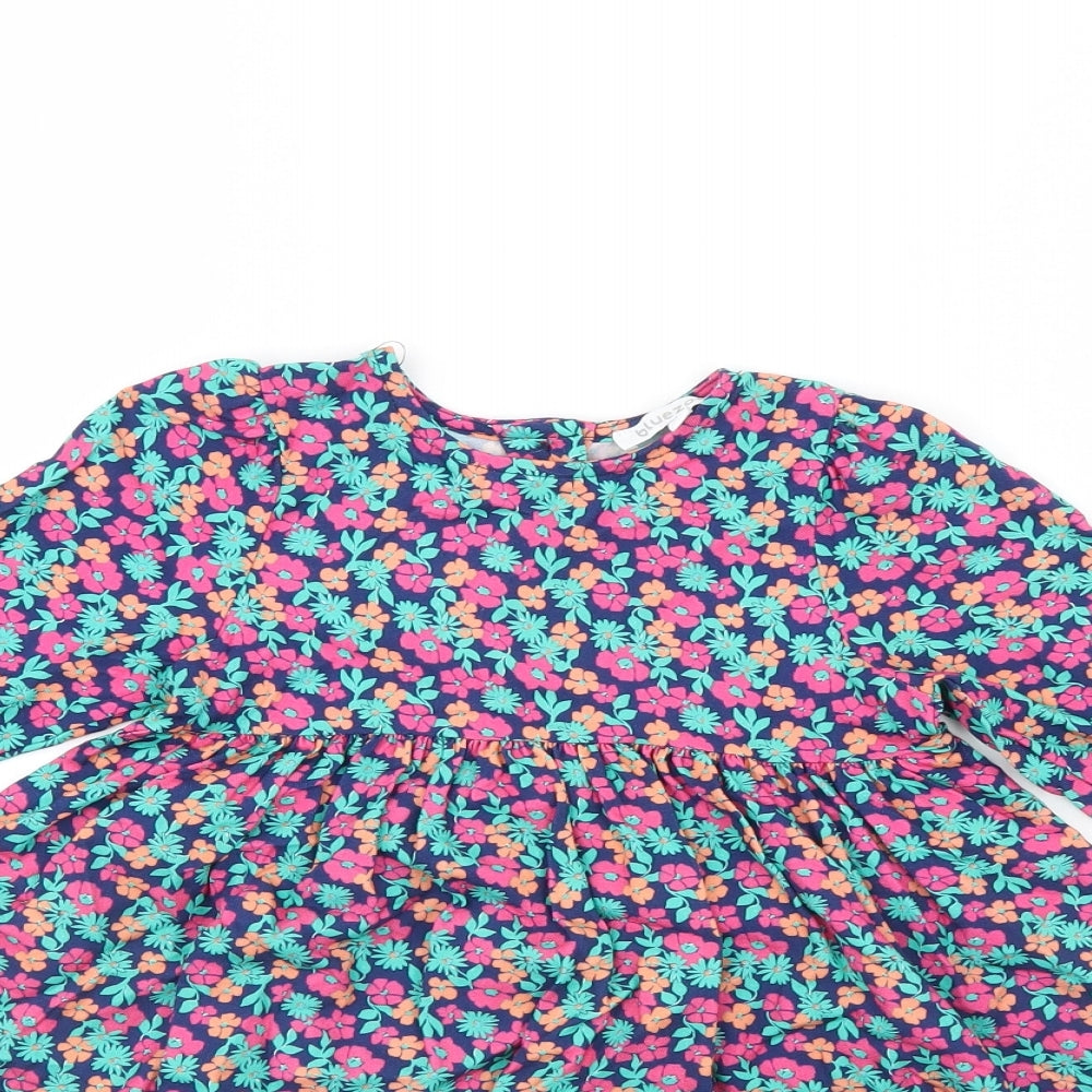 Blue Zoo Girls Blue Floral  Fit & Flare  Size 18 Months