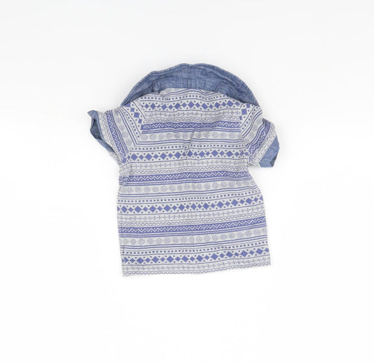 George Boys Blue Striped  Basic Polo Size 12 Months