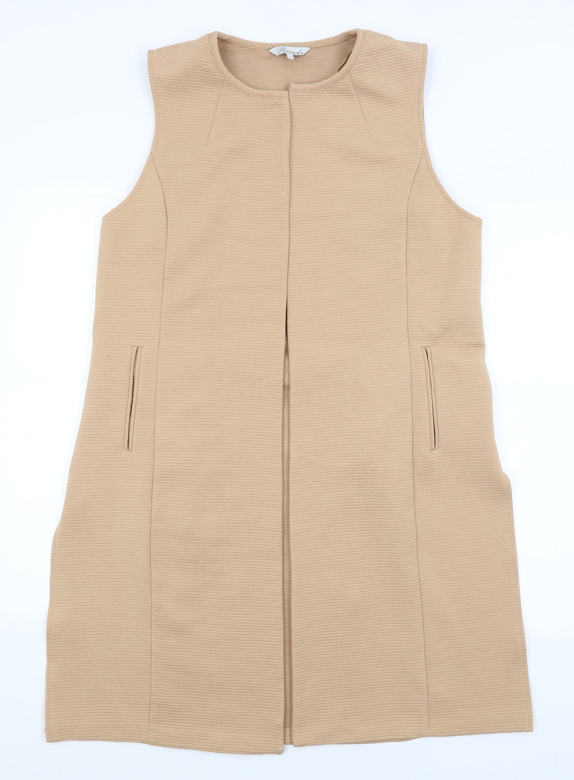 Peacocks Womens Beige   Wrap Jumper Size 16