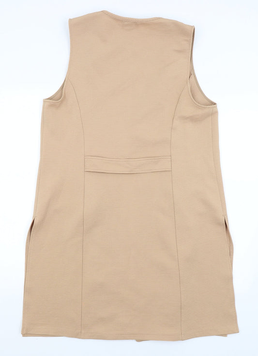 Peacocks Womens Beige   Wrap Jumper Size 16