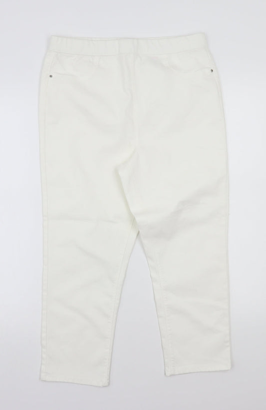 Payapa Womens White   Cropped Jeans Size 12