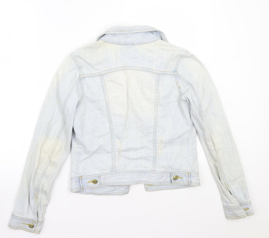 Denim & Co. Womens Blue   Jacket Coat Size 6