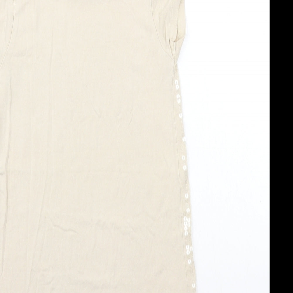 NEXT Girls Beige  Rayon Basic T-Shirt Size 4 Years