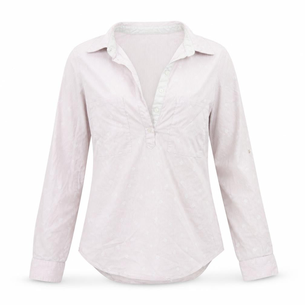 Zara Girls White Striped  Basic Blouse Size M