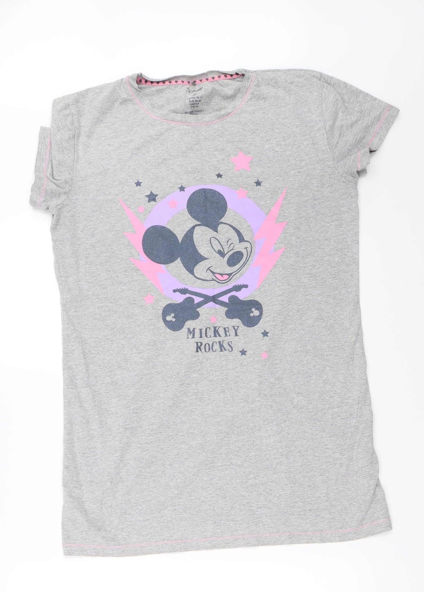 Primark Womens Grey Solid  Top Dress Size 10  - mickey mouse