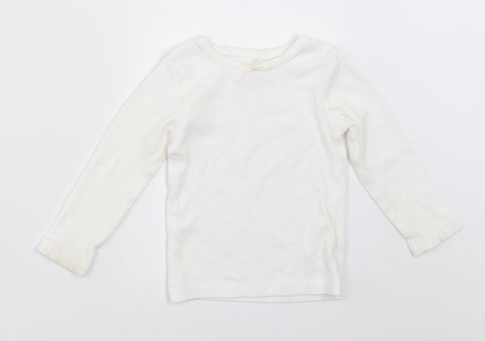 NEXT Girls White   Basic T-Shirt Size 6-9 Months
