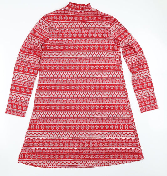 Matalan Womens Red Fair Isle  Trapeze & Swing  Size 10