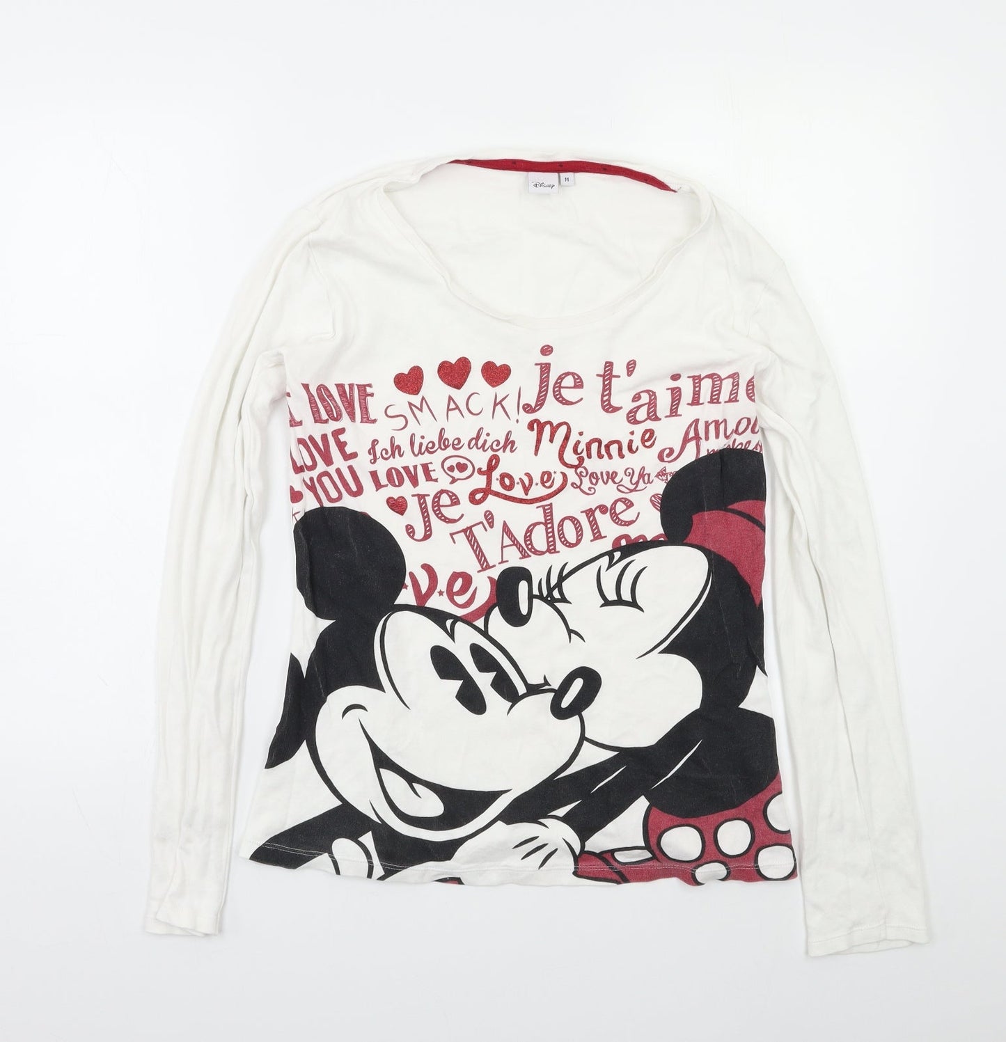 Disney Womens White    Pyjama Top Size M  - Mickey