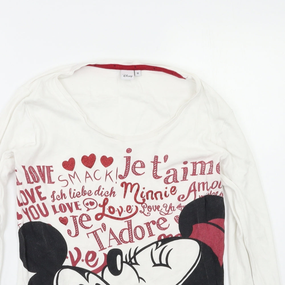 Disney Womens White    Pyjama Top Size M  - Mickey