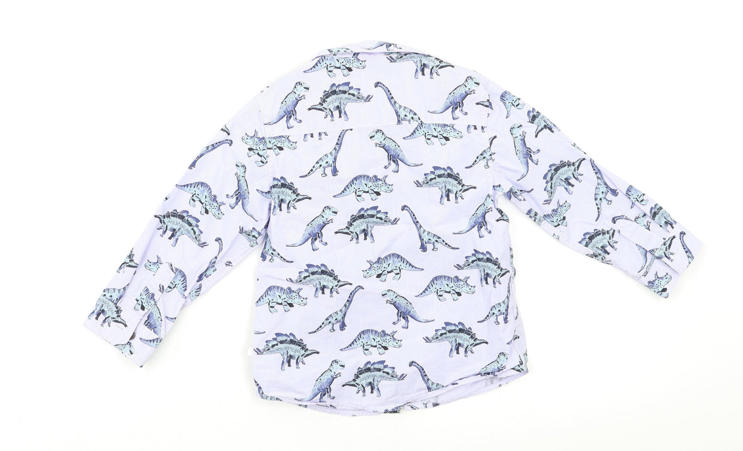 NEXT Baby Blue Geometric  Basic Button-Up Size 12 Months  - Dinosaur