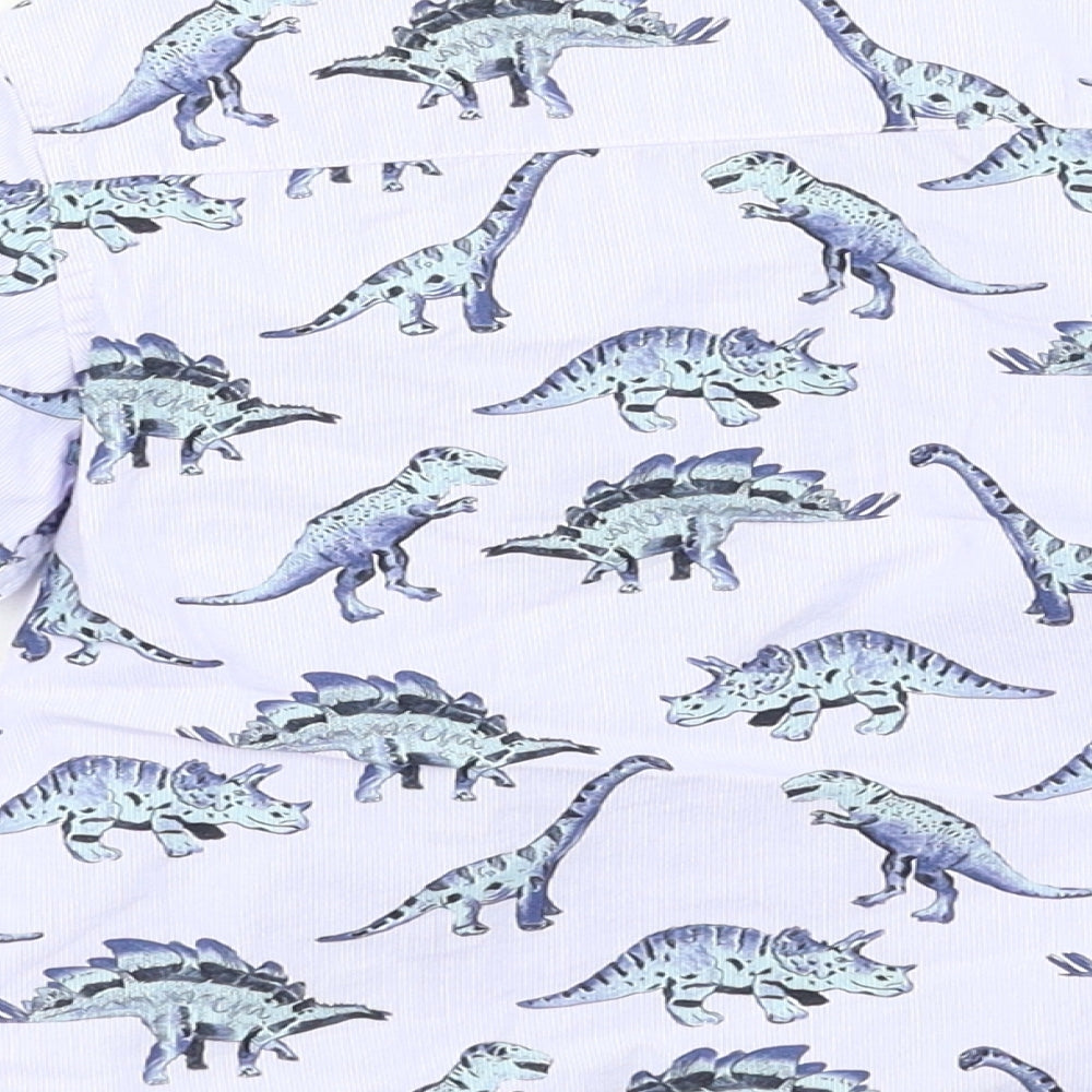 NEXT Baby Blue Geometric  Basic Button-Up Size 12 Months  - Dinosaur