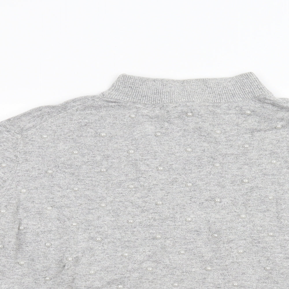 Warehouse Womens Grey  Knit Pullover Jumper Size 14