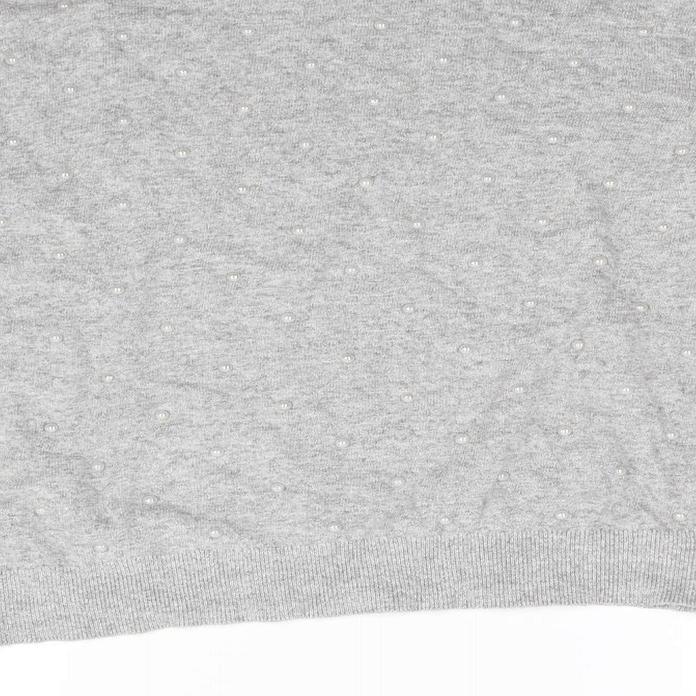Warehouse Womens Grey  Knit Pullover Jumper Size 14