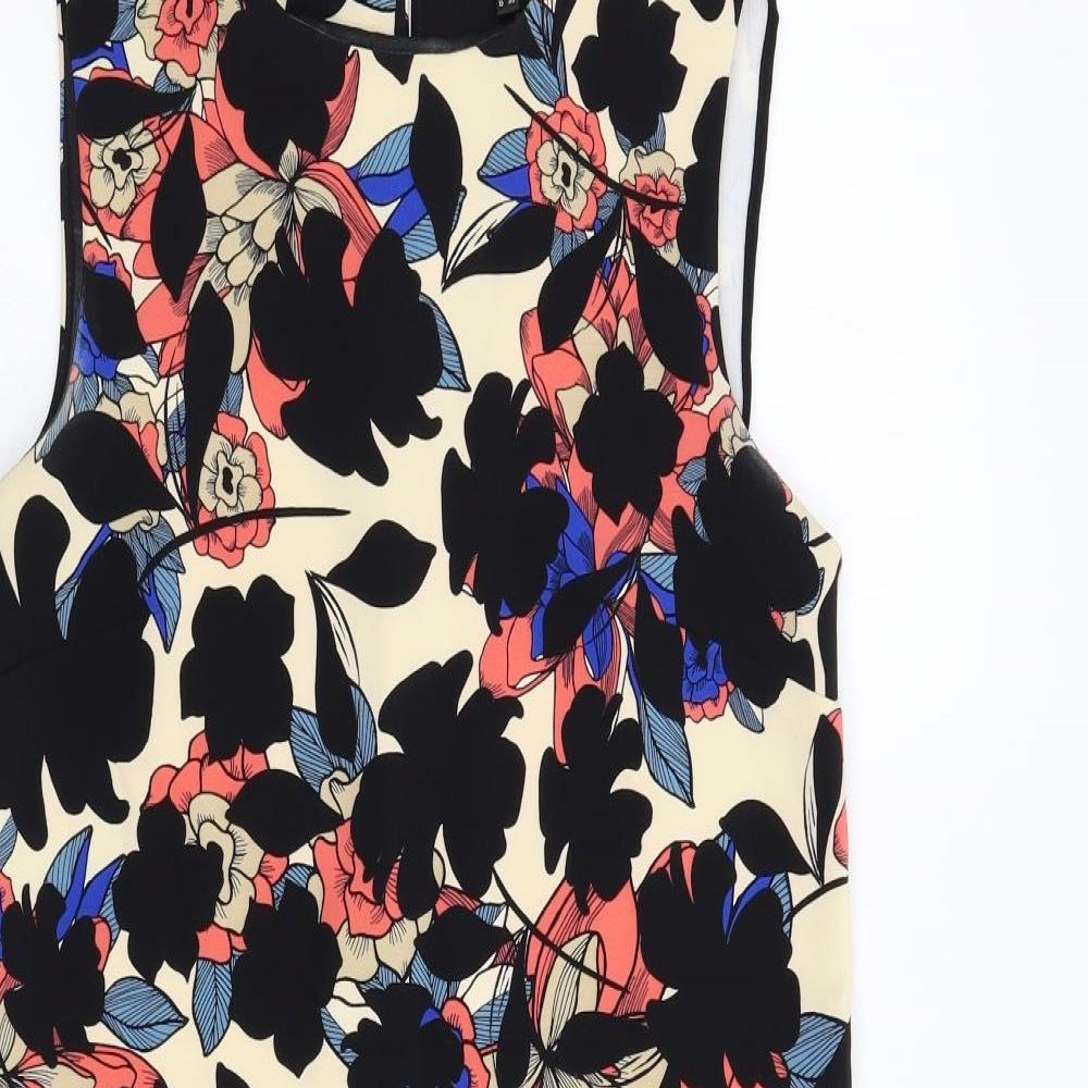 Warehouse Womens Multicoloured Floral  Slip Dress  Size 10
