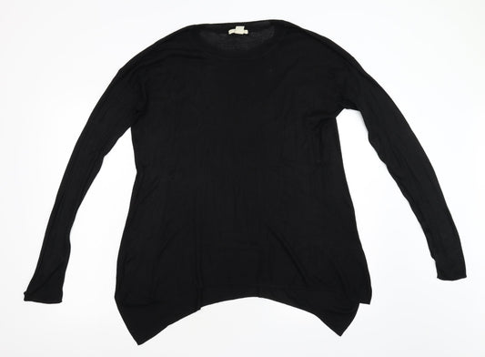 H&M Womens Black  Knit Pullover Jumper Size S