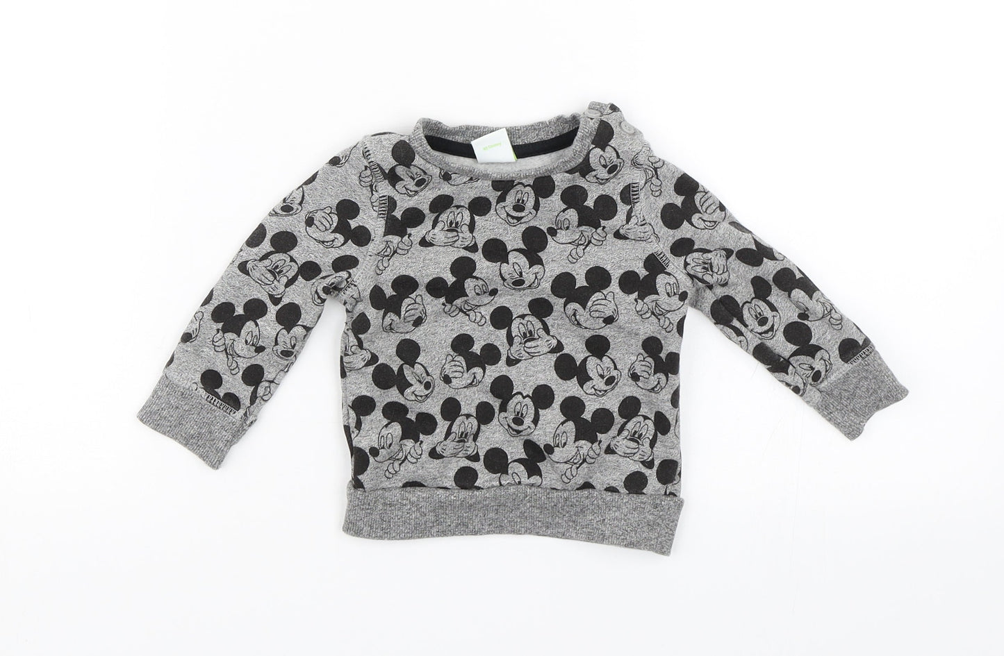 Disney Baby Grey   Pullover Jumper Size 3-6 Months  - Mickey Mouse