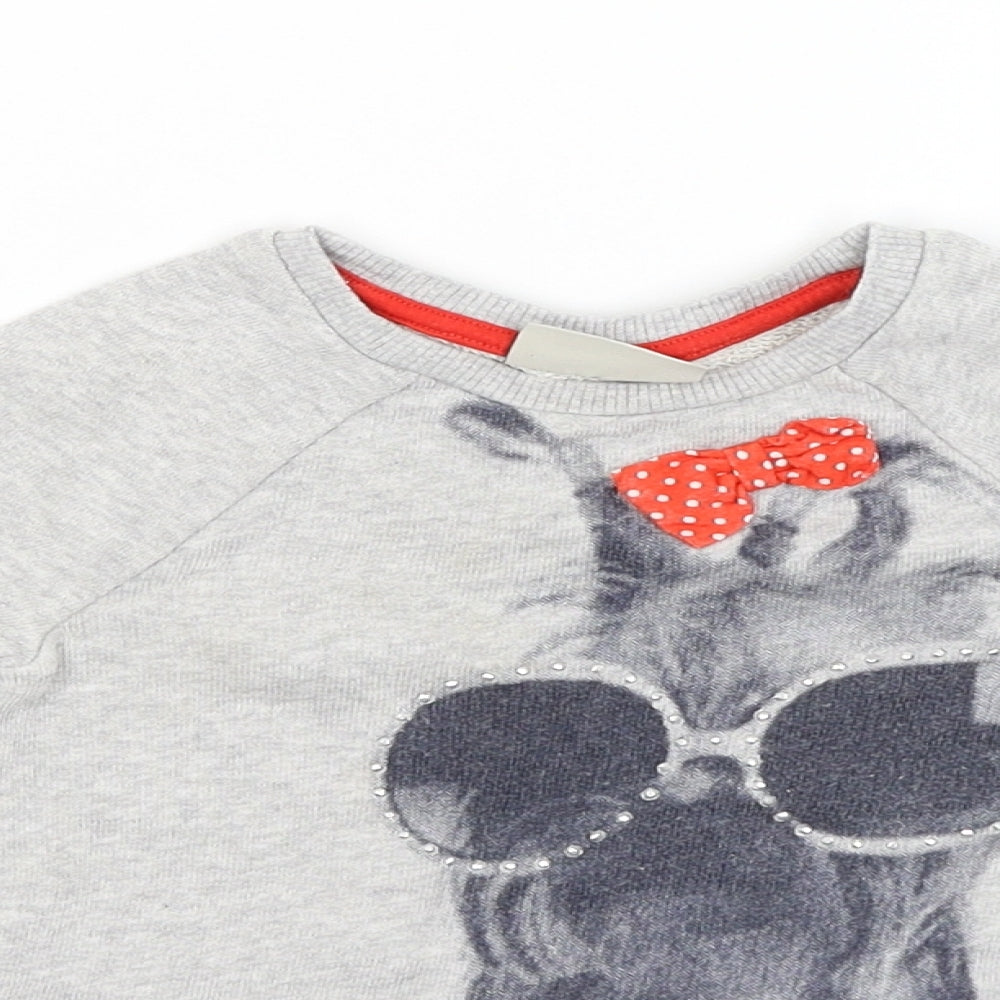 NEXT Boys Grey   Pullover Jumper Size 12-18 Months  - Dogs