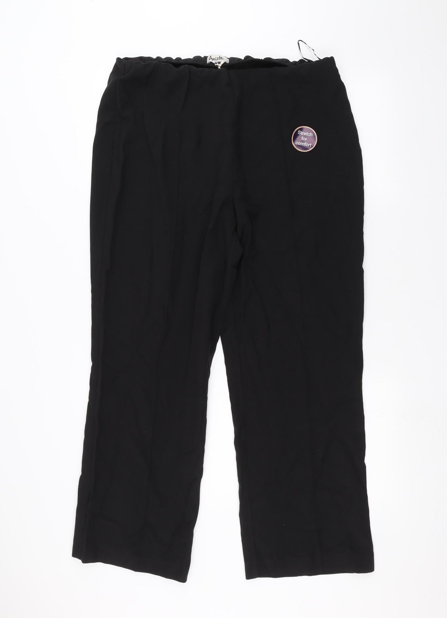 Arista Womens Black   Trousers  Size 12 L25 in