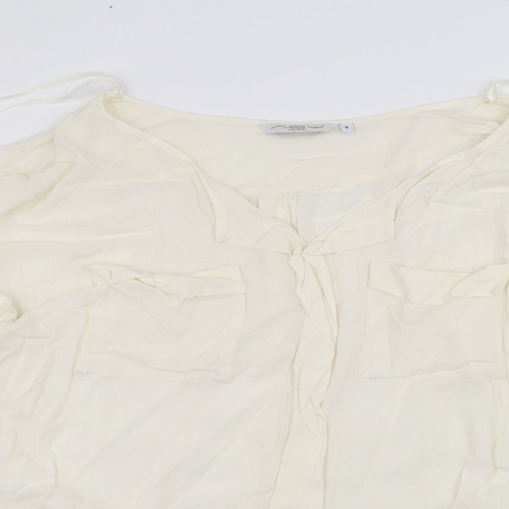 New Look Womens White   Basic T-Shirt Size 8