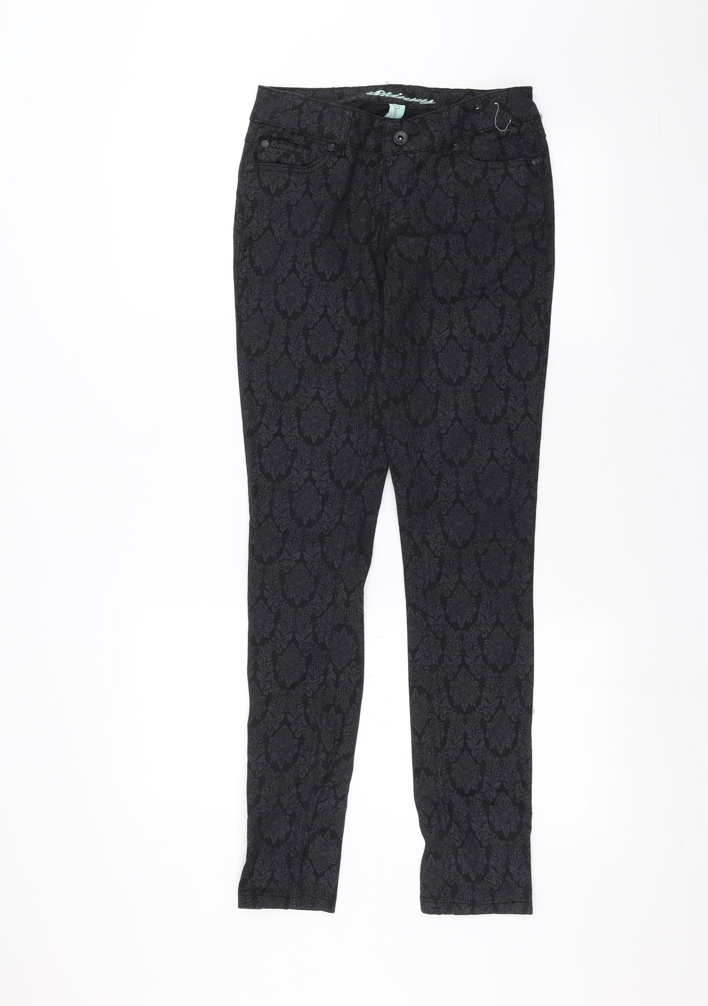 Denim & Co. Womens Black   Skinny Jeans Size 8 L29 in