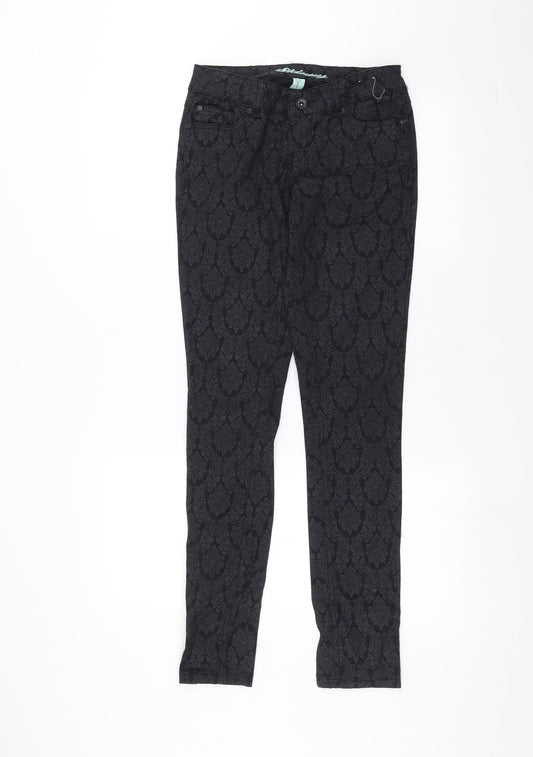 Denim & Co. Womens Black   Skinny Jeans Size 8 L29 in