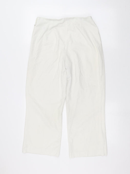 Marks and Spencer Womens White   Trousers  Size 12 L24 in