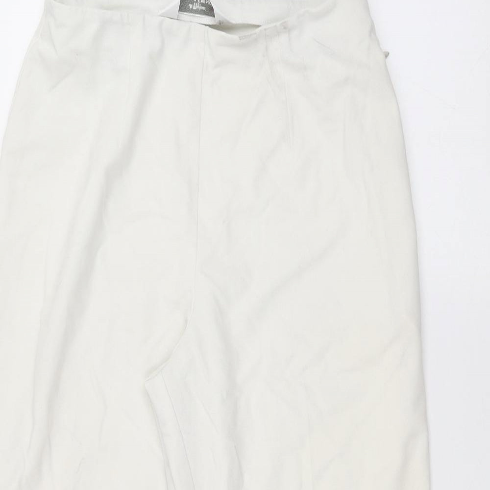 Marks and Spencer Womens White   Trousers  Size 12 L24 in