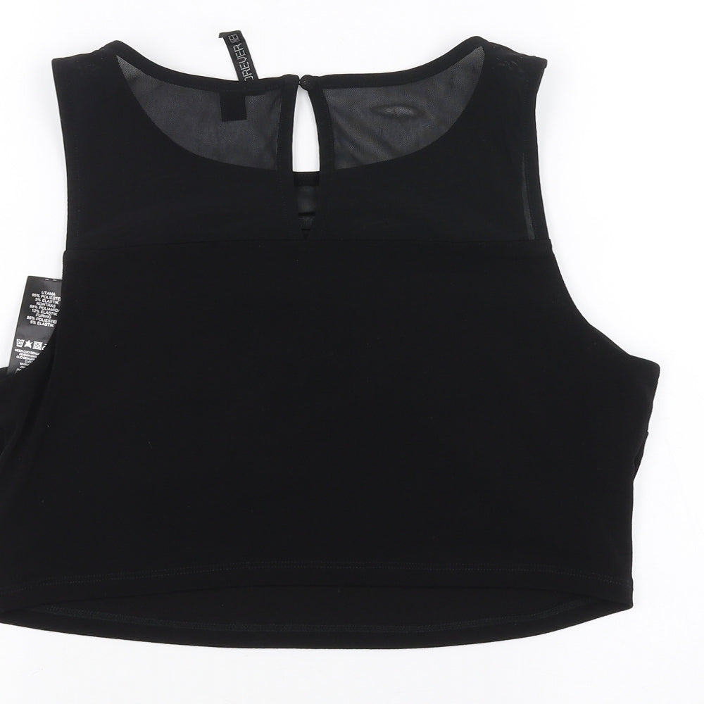 FOREVER 21 Womens Black   Basic T-Shirt Size 12