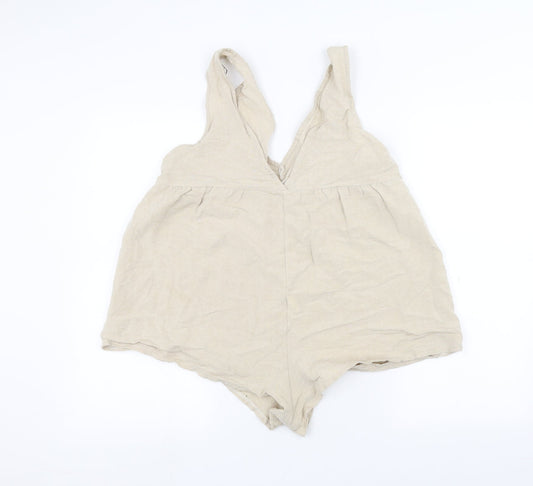 Boohoo Womens Brown   Bodysuit One-Piece Size 10