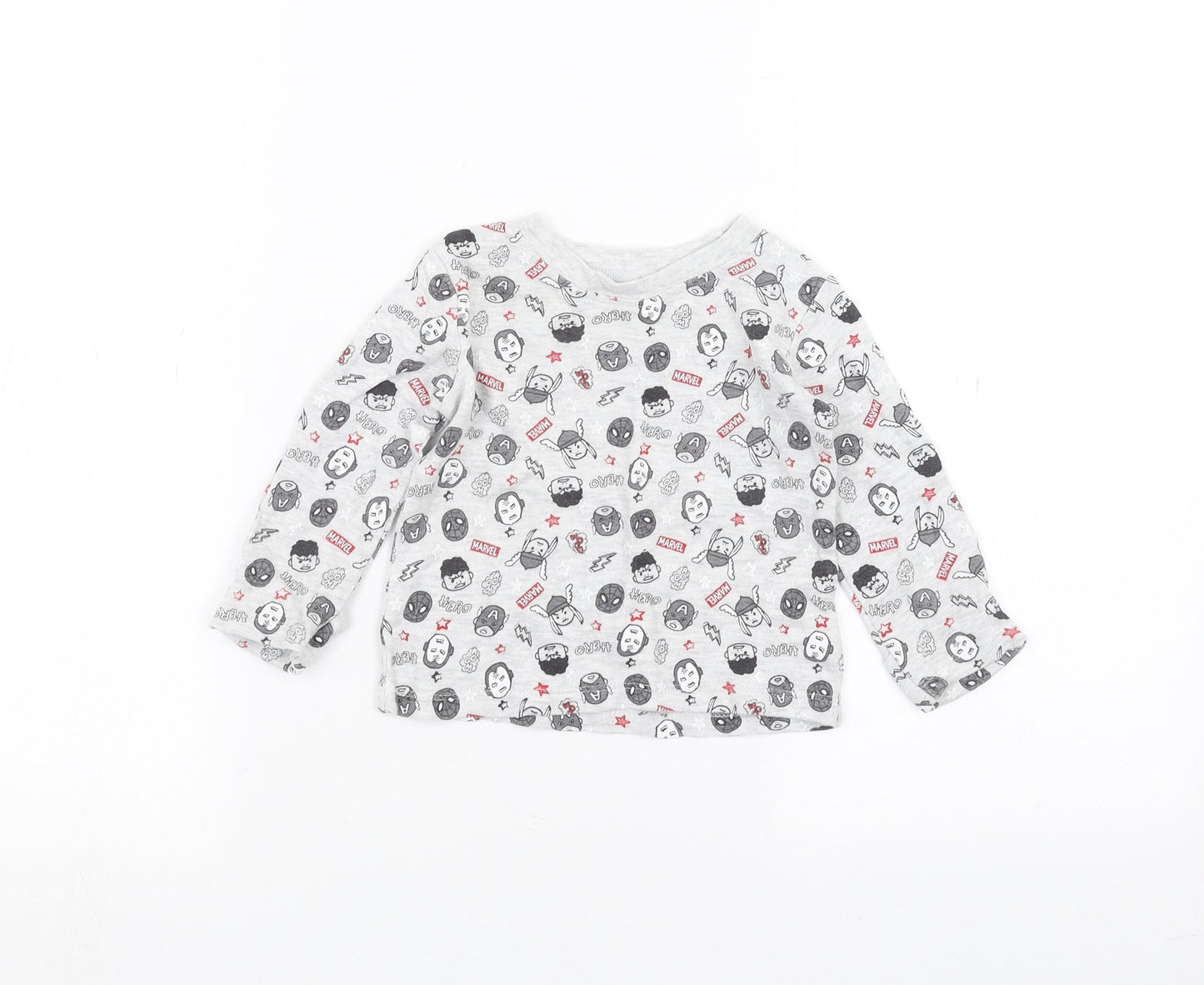 George Baby Grey   Basic T-Shirt Size 6-9 Months  - marvel