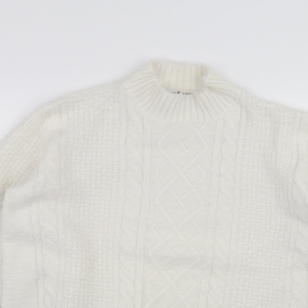 Peacocks Womens White   Pullover Jumper Size M