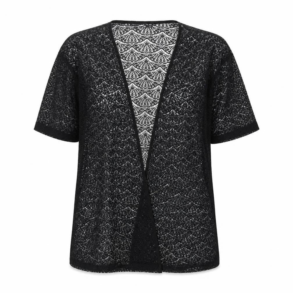 Front view of Atmosphere women’s black jacket coatigan, size S