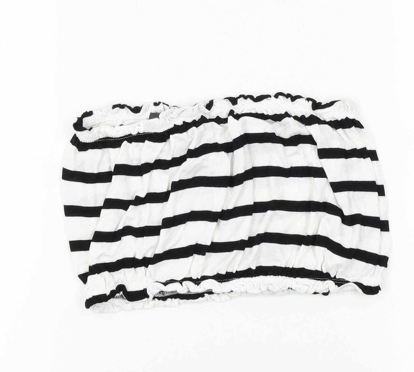 Primark Womens White Striped  Cropped Tank Size S