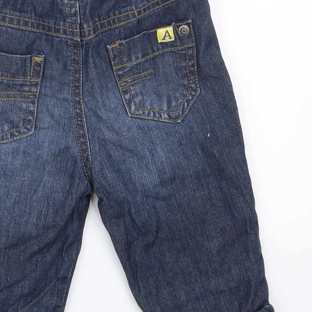 Marks and Spencer Boys Blue  Denim Cargo Jeans Size 0-3 Months