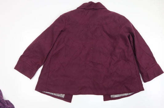 Anna De Lancay Womens Purple   Jacket  Size 18
