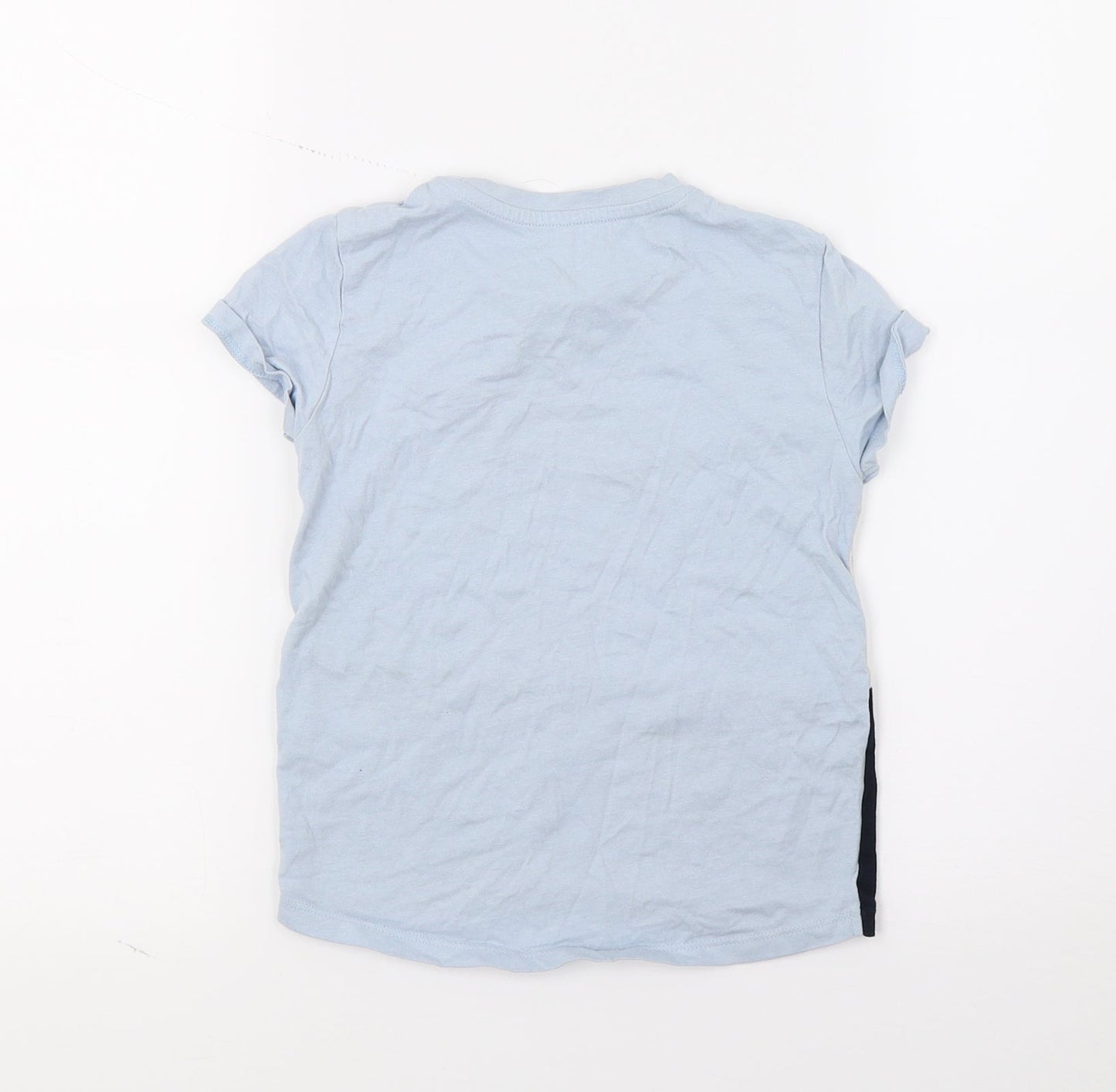 Primark Boys Blue  Jersey Basic T-Shirt Size 3-4 Years