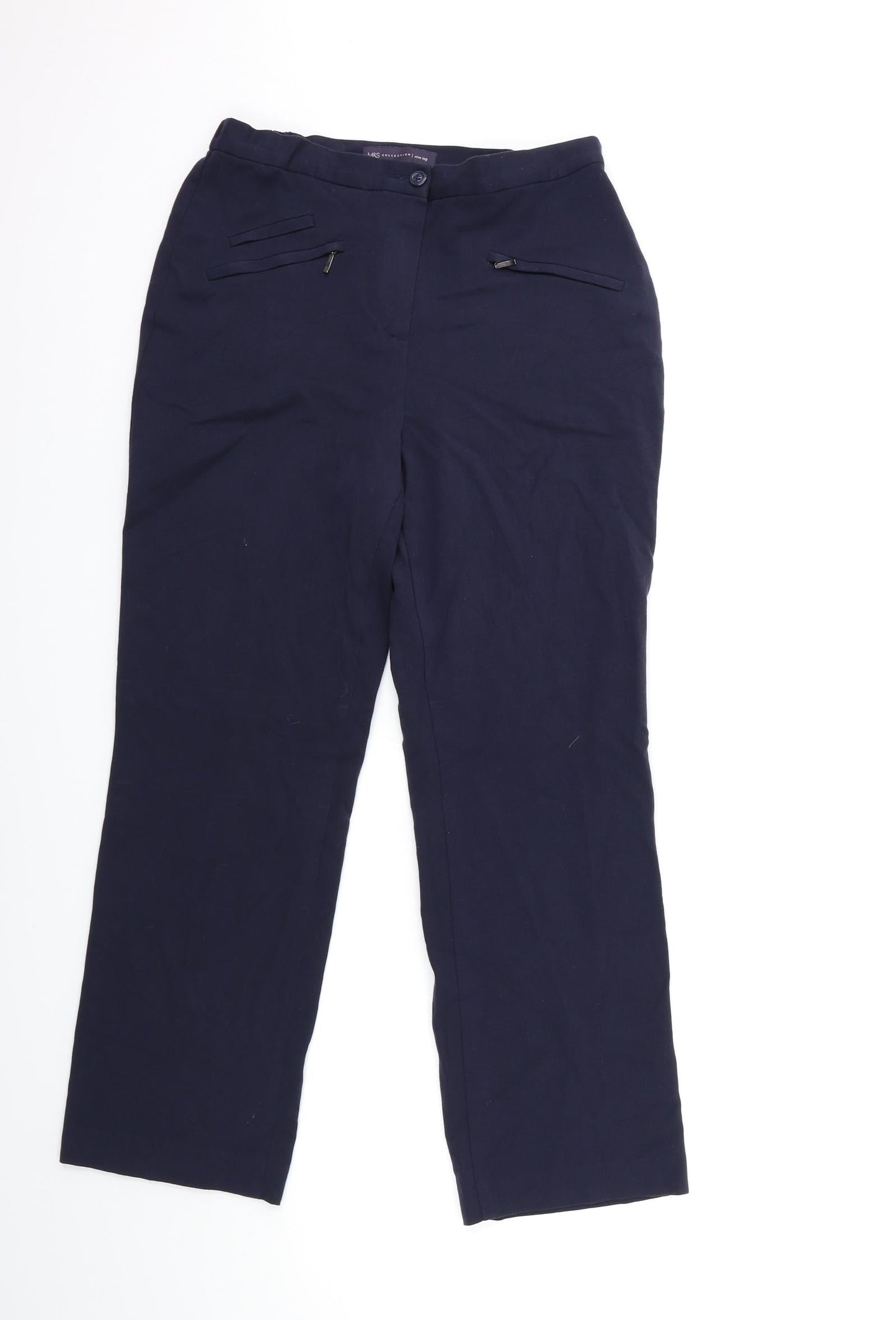 Marks and Spencer Womens Blue   Trousers  Size 8 L27 in
