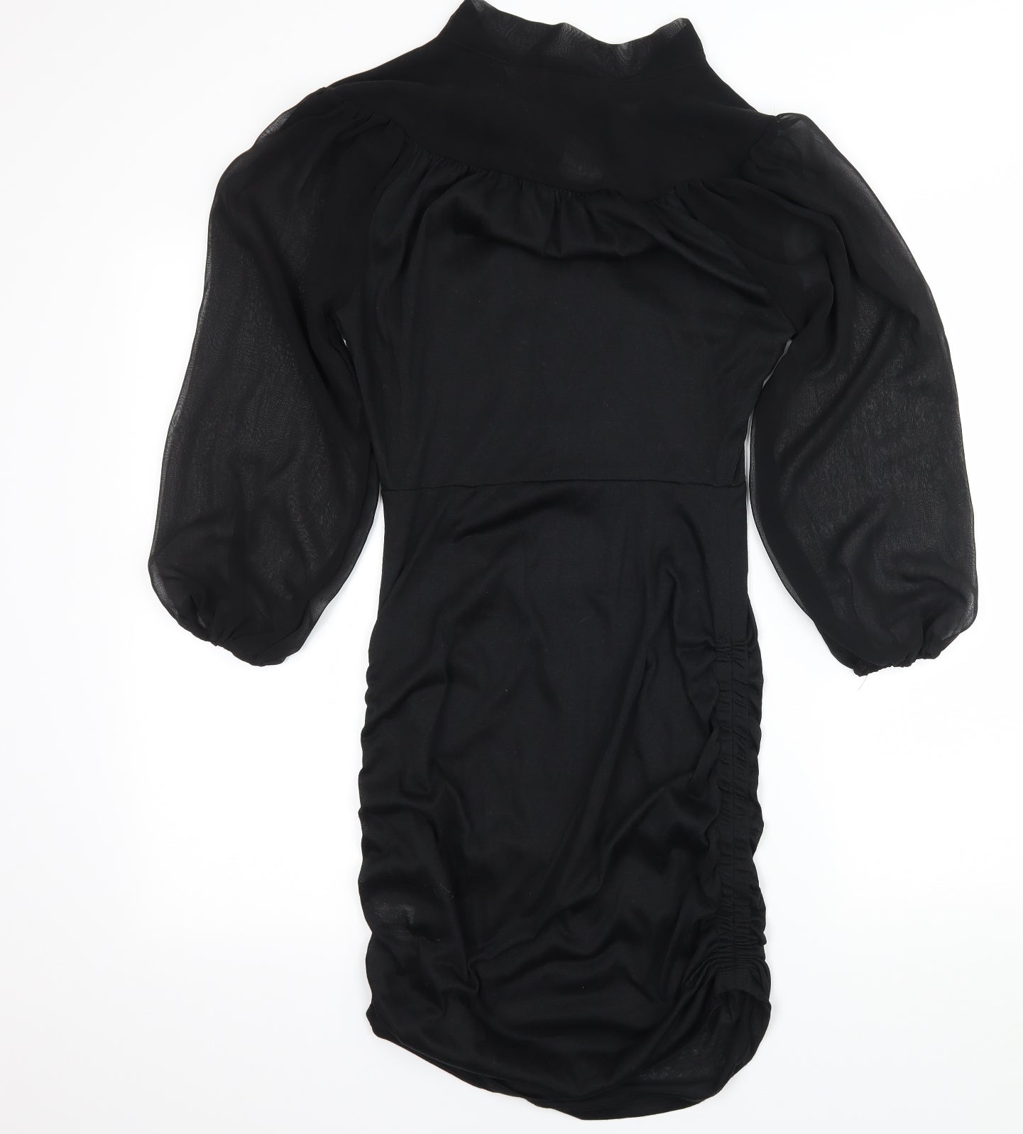 Boohoo Womens Black  Jersey Ball Gown  Size 8