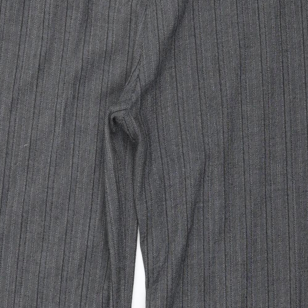 Joella Di Marco Womens Grey Striped  Trousers  Size XL L29 in