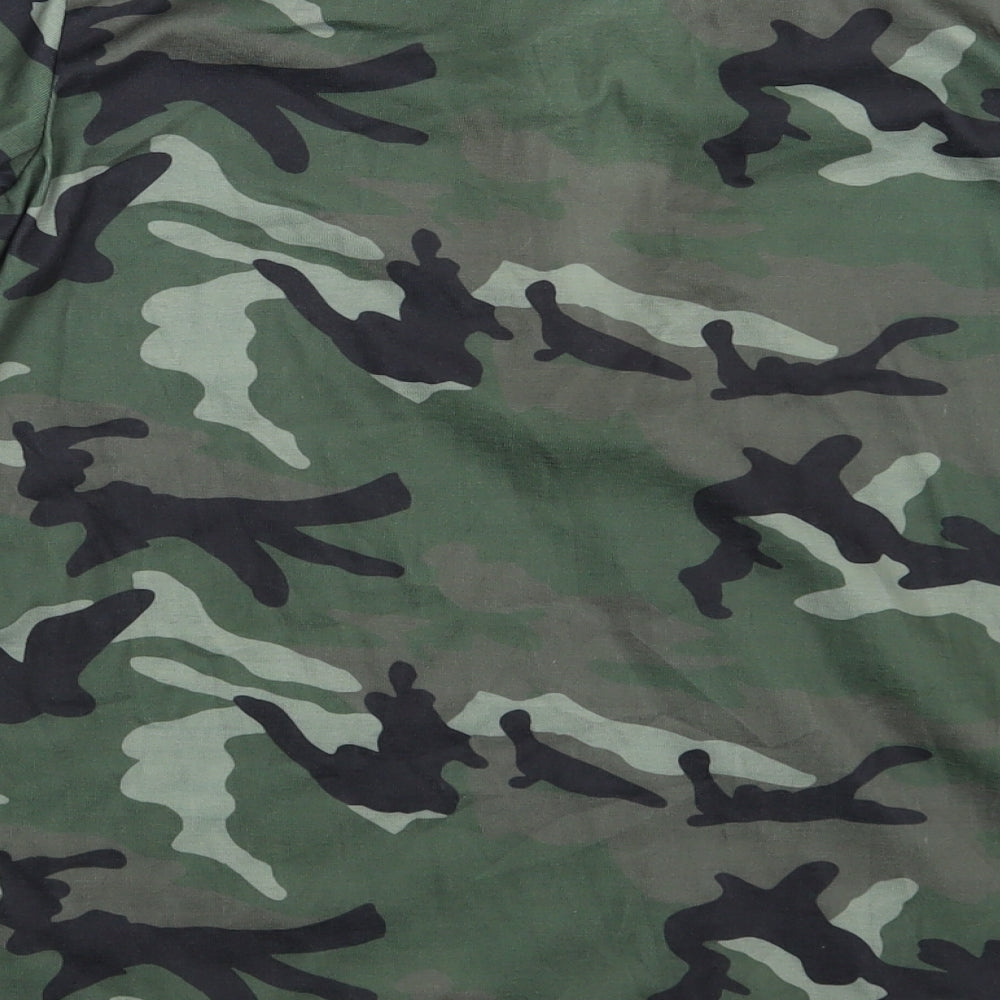 Preworn Womens Multicoloured Camouflage  Basic T-Shirt One Size