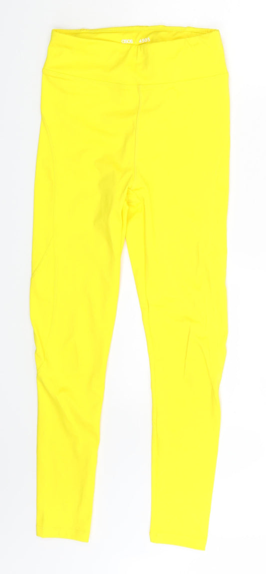 ASOS Womens Yellow   Jegging Leggings Size 8 L24 in - Waist 22in