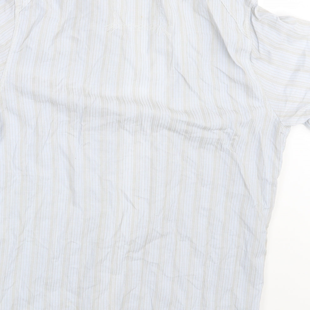 NEXT Mens Blue Striped   Button-Up Size M
