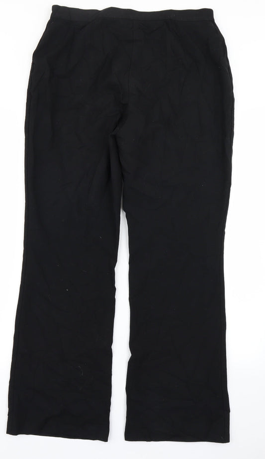 St Michael Womens Black   Trousers  Size 14 L26 in