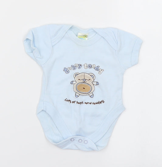 tubby teddy & co Boys Blue   Romper One-Piece Size 0-3 Months  - Bear
