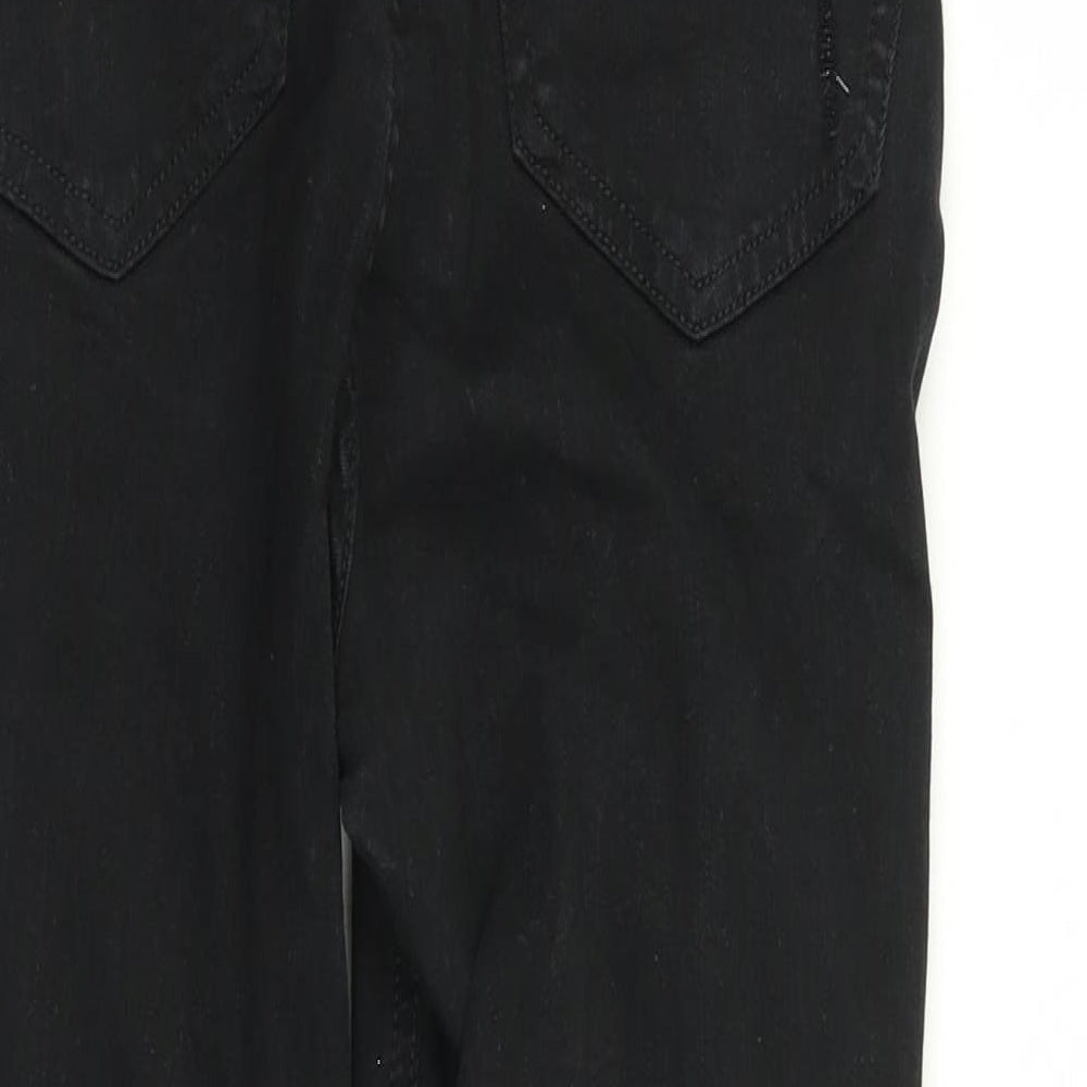 Topshop Womens Black   Skinny Jeans Size 28 in L30 in - RIPPED JEANS