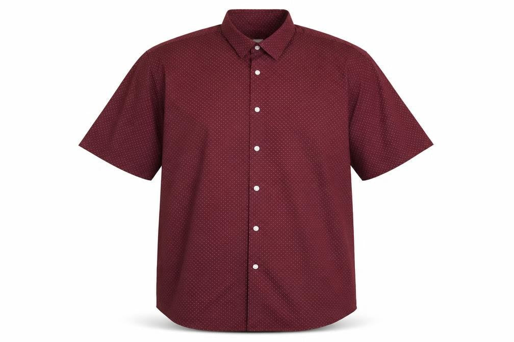 ACW 58 Mens Red Polka Dot   Button-Up Size 2XL